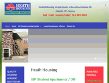 Tablet Screenshot of heathhousing.com